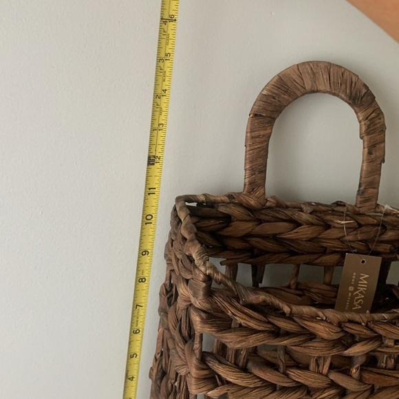 Mikasa set of 2 rattan woven straw hanging basket home decor storage organize - Picture 11 of 16